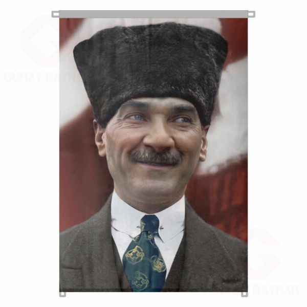 Atatrk Portresi Trkiye Cumhuriyeti Bamszlk ve zgrlk Sembol Bez Atatrk Posterleri
