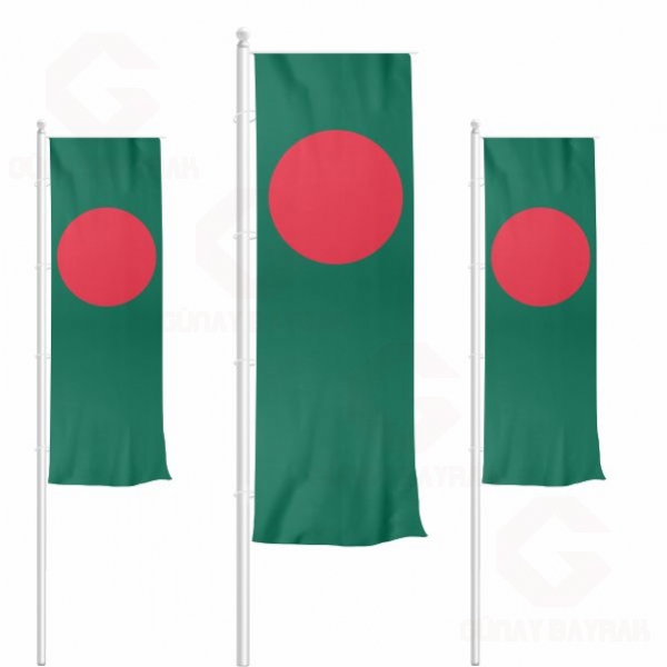 Dikey ekilen Banglade Bayraklar