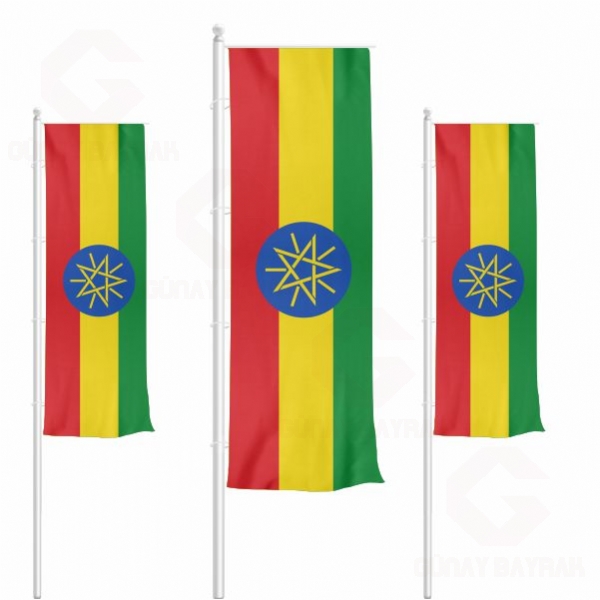 Etiyopya Dikey ekilen Bayraklar
