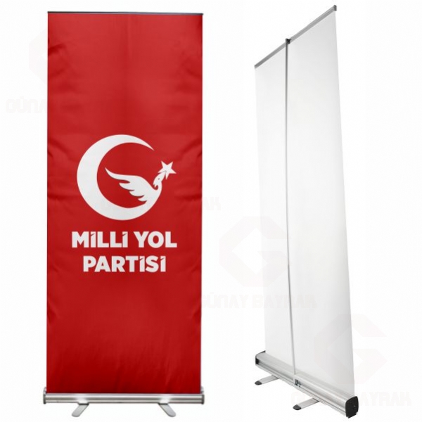 Krmz Milli Yol Partisi Roll Up Banner