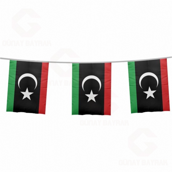 Libya pe Dizili Kare Bayraklar