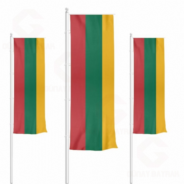 Litvanya Dikey ekilen Bayraklar