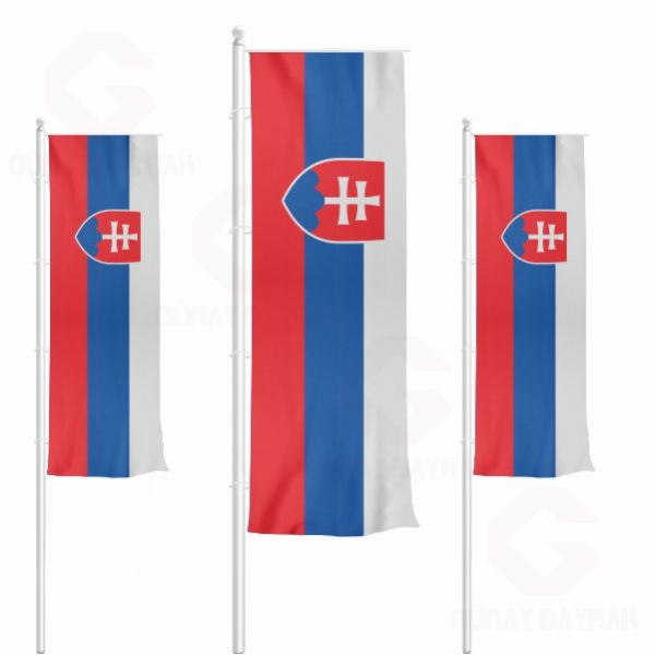 Slovakya Dikey ekilen Bayraklar