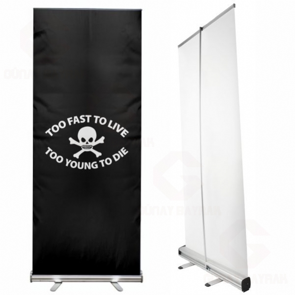 Too Fast To Live Too Young To Die 1972 Tapestry Roll Up Banner