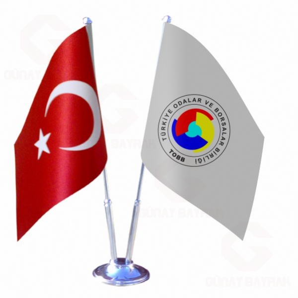 2 li Trkiye Odalar ve Borsalar Birlii Masa Bayraklar