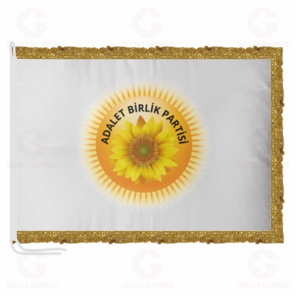 Adalet Birlik Partisi Saten Makam Bayra��