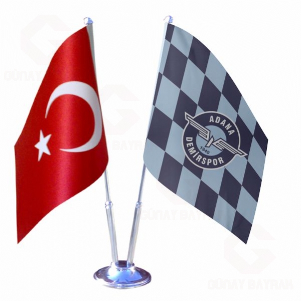Adana Demirspor 2 li Masa Bayraklar