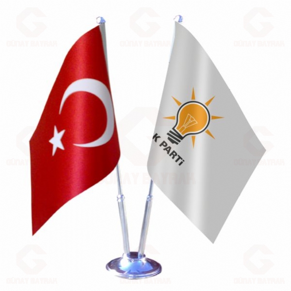 Ak Parti 2 li Masa Bayraklar�