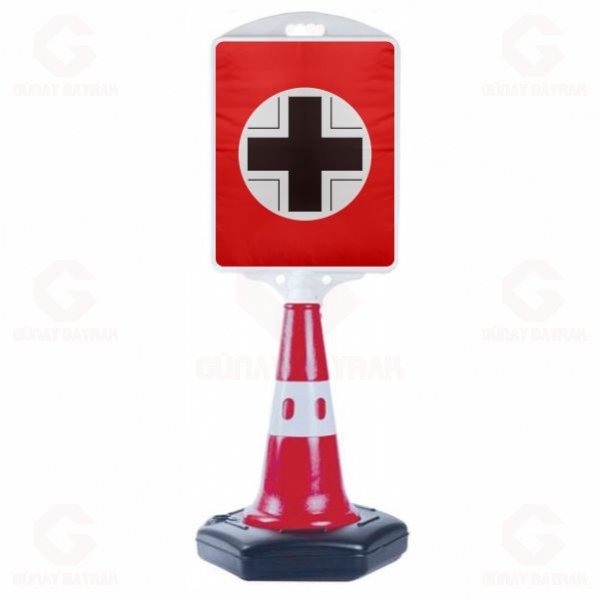 Alman Balkenkreuz 1935 1945 Orta Boy Yol Reklam Duba