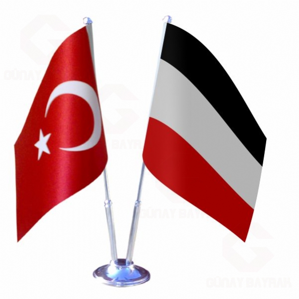 Alman �mparatorlu�u 2 li Masa Bayraklar�