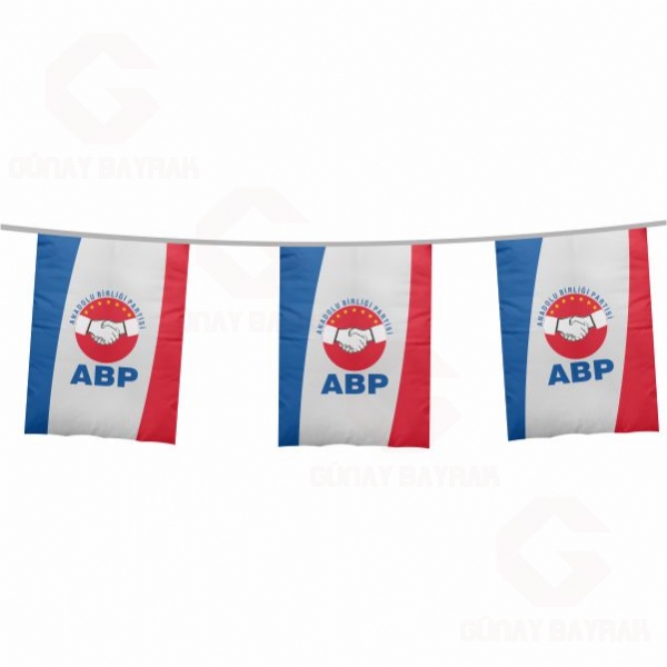 Anadolu Birlii Partisi pe Dizili Kare Bayraklar