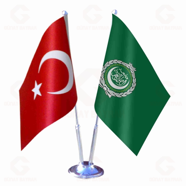 Arab League 2 li Masa Bayraklar�