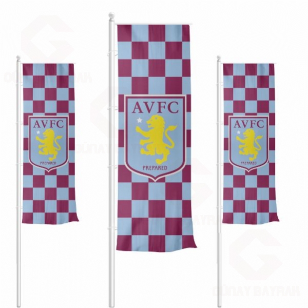 Aston Villa Football Club Dikey �ekilen Bayraklar