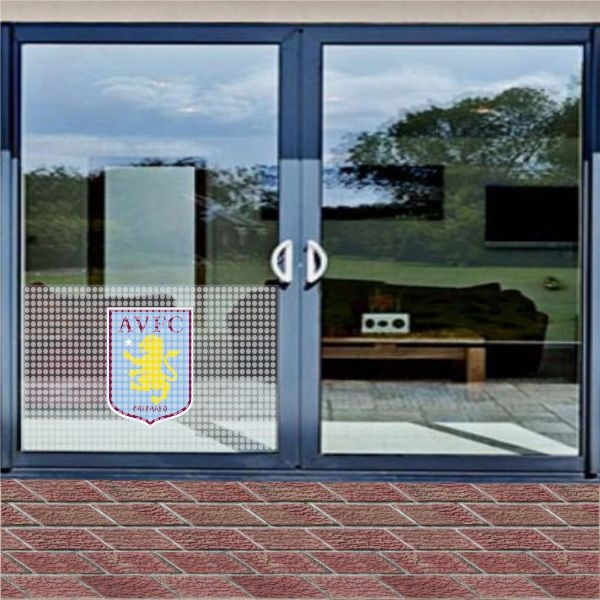 Aston Villa Mavi Cam Folyo One Way Vision Bask�