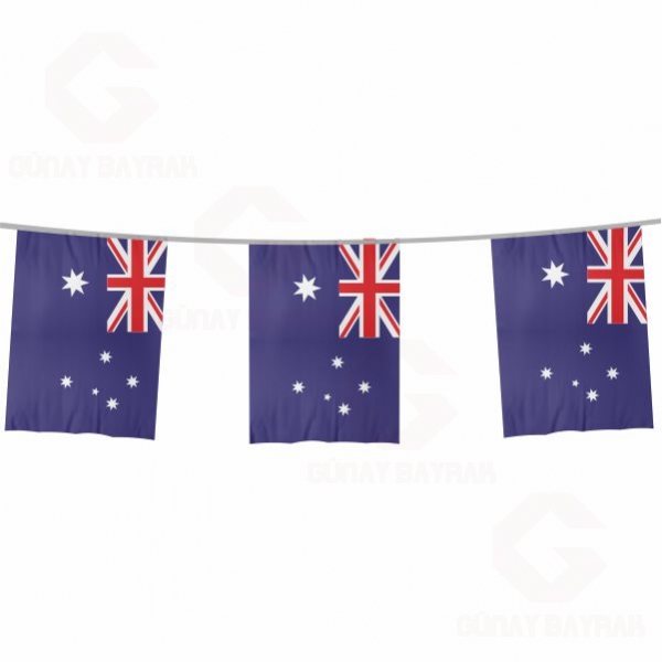 Avustralya pe Dizili Kare Bayraklar