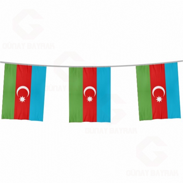 Azerbaycan pe Dizili Kare Bayraklar