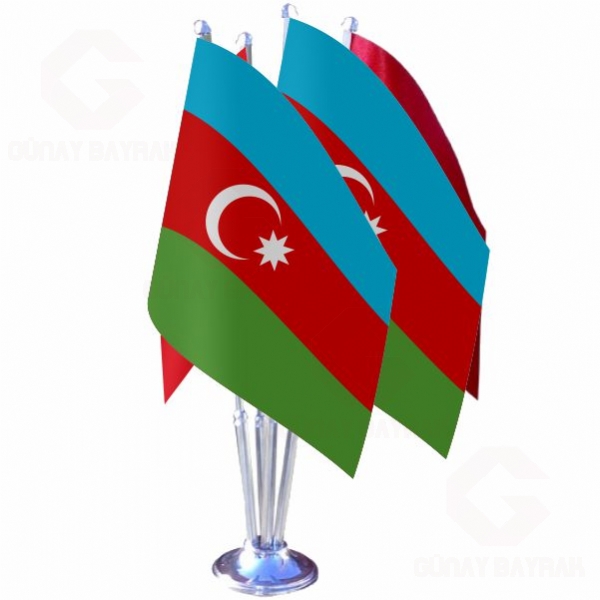Azerbeycan Drtl Masa Bayra