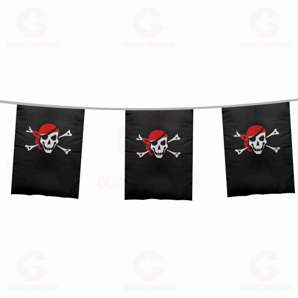 Bandanna Roger �pe Dizili Kare Bayraklar