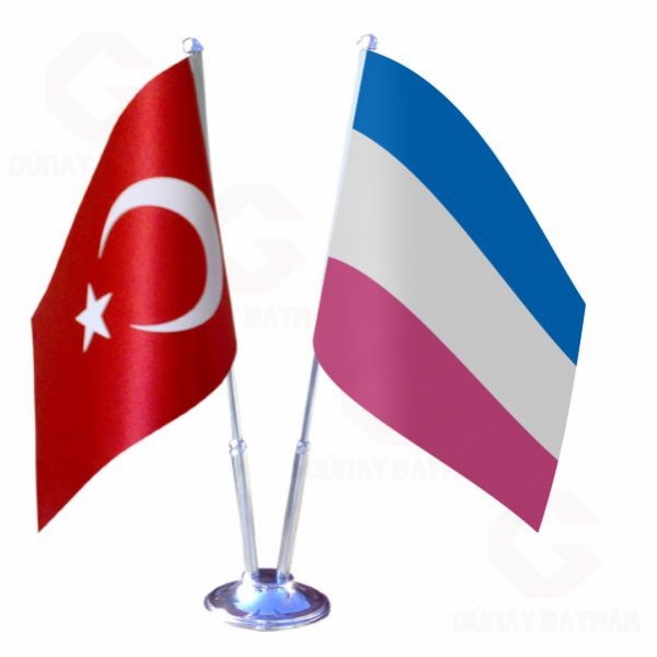 Bandera Heterosexual 2 li Masa Bayraklar�