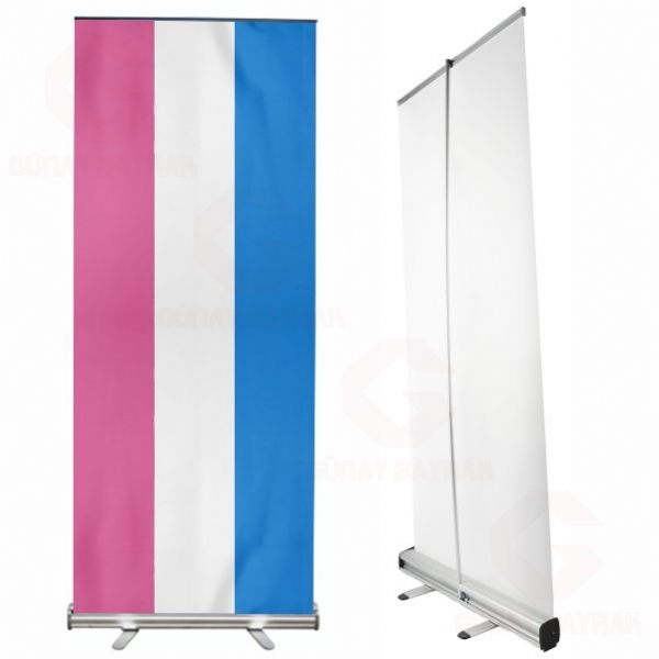 Bandera Heterosexual Roll Up Banner