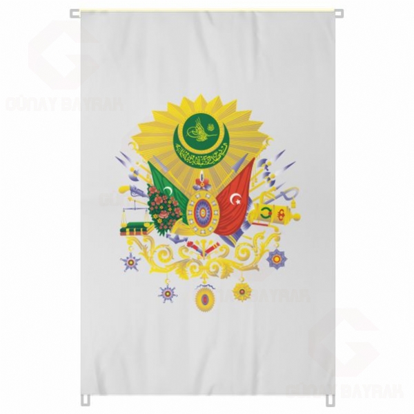 Beyaz Osmanl� Armas� Bina Boyu B�y�k Bayrak