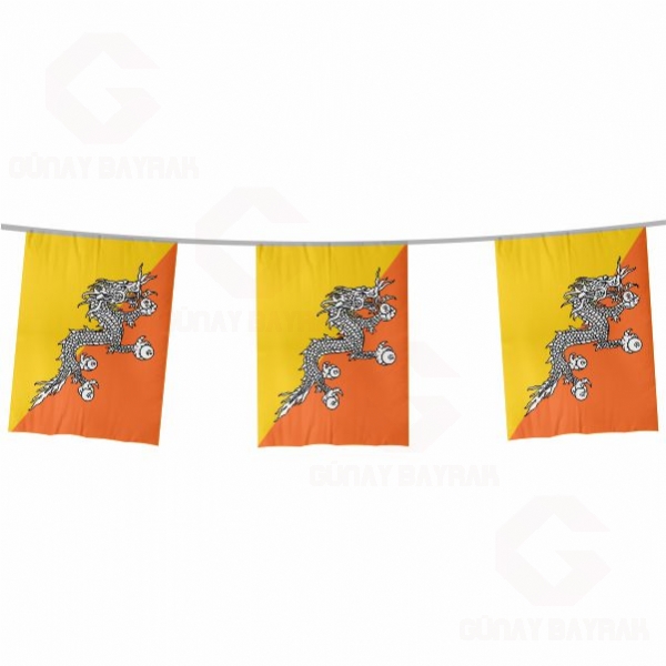 Bhutan pe Dizili Kare Bayraklar
