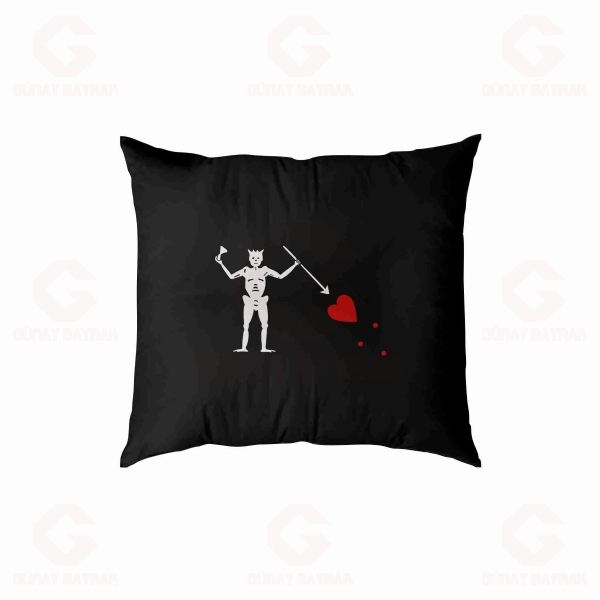 Blackbeard Edward Teach Dijital Bask�l� Yast�k K�l�f�