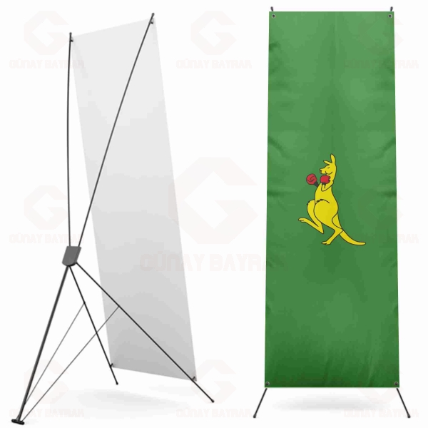 Boxing Kangaroo Dijital Bask� X Banner