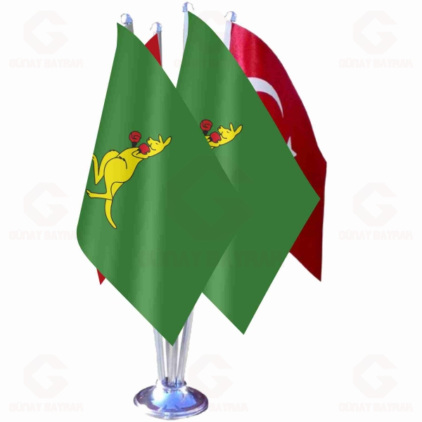 Boxing Kangaroo D�rtl� Masa Bayra��