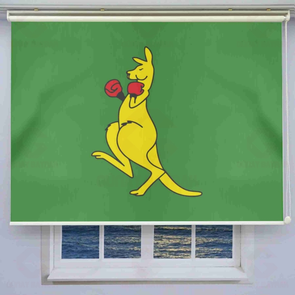 Boxing Kangaroo Stor Perde