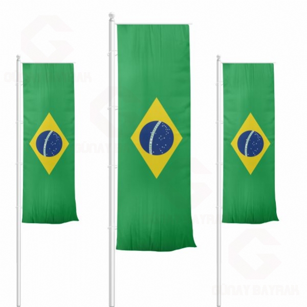 Brezilya Dikey ekilen Bayraklar