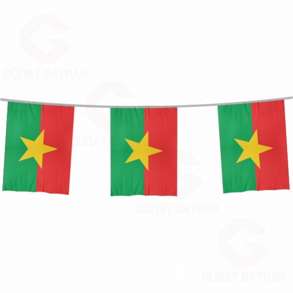 Burkina Faso �pe Dizili Kare Bayraklar
