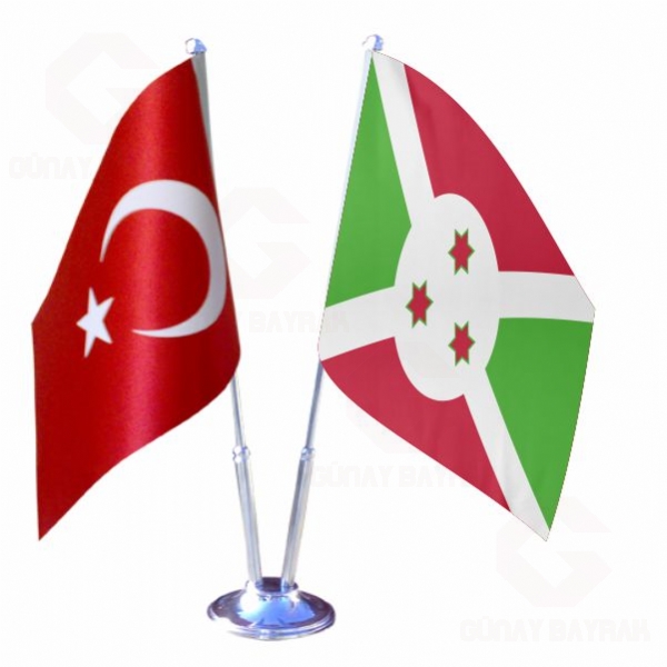 Burundi 2 li Masa Bayraklar