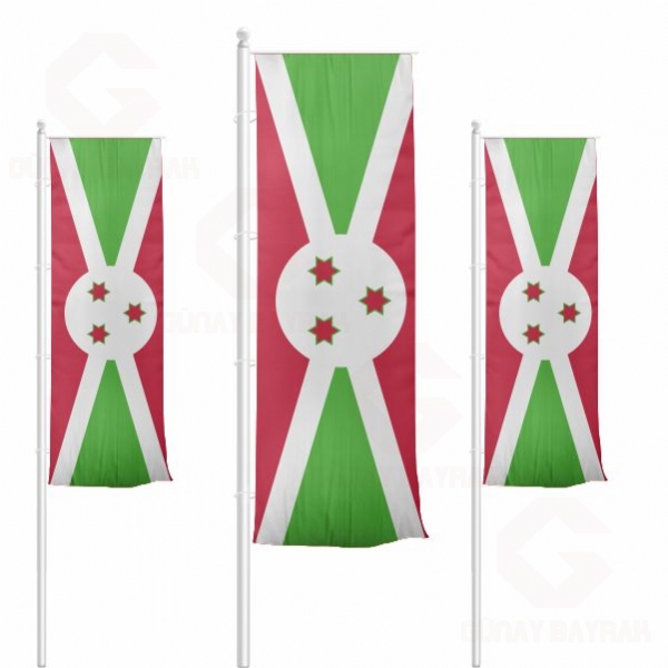 Burundi Dikey ekilen Bayraklar