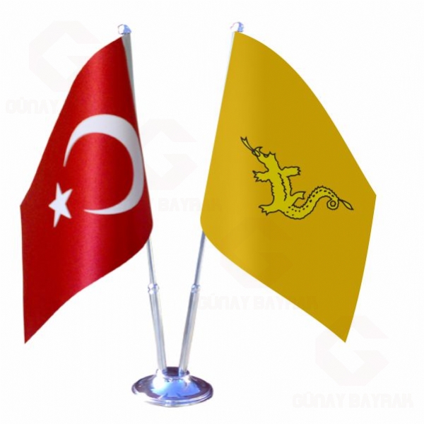 B�y�k Hun �mparatorlu�u 2 li Masa Bayraklar�