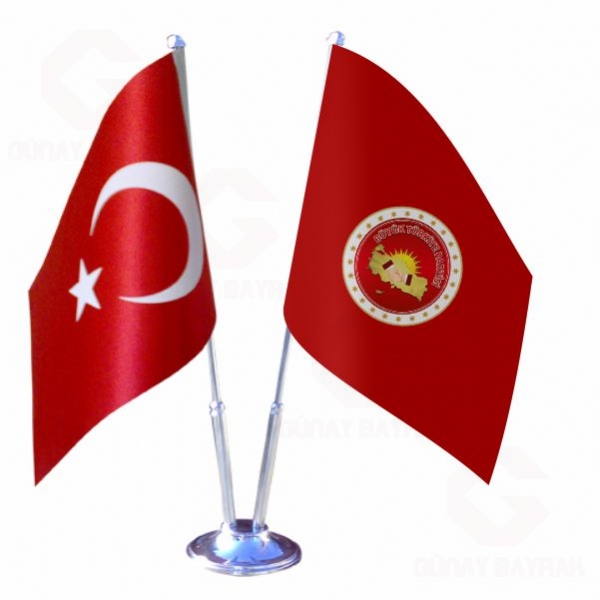 Byk Trkiye Partisi 2 li Masa Bayraklar