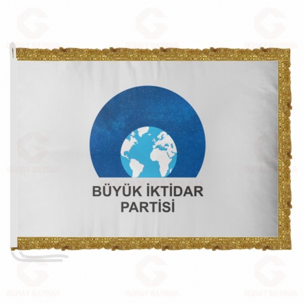 B�y�k �ktidar Partisi Saten Makam Bayra��