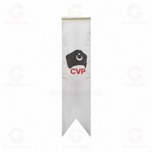 CVP Cumhuriyet�i Vatanseverler Partisi L Masa Bayraklar�