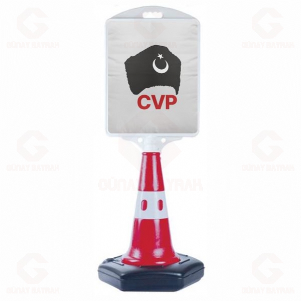 CVP Cumhuriyet�i Vatanseverler Partisi Orta Boy Yol Reklam Duba