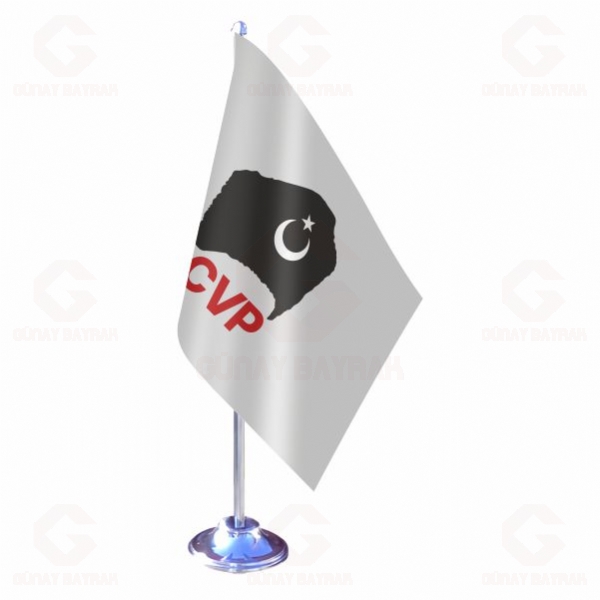 CVP Cumhuriyet�i Vatanseverler Partisi Tekli Masa Bayra��