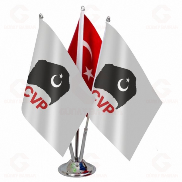 CVP Cumhuriyet�i Vatanseverler Partisi ��l� Masa Bayra��