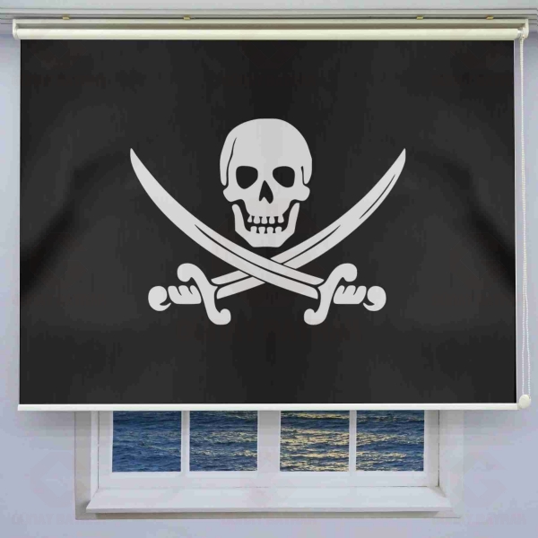 Calico Jack Jolly Roger Stor Perde