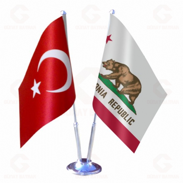 California 2 li Masa Bayraklar�