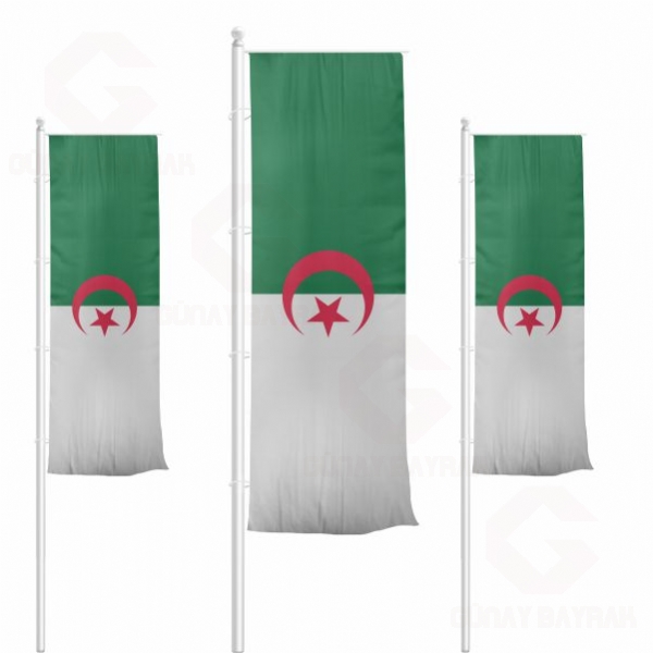 Cezayir Dikey ekilen Bayraklar