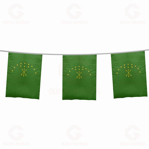 Circassian �pe Dizili Kare Bayraklar