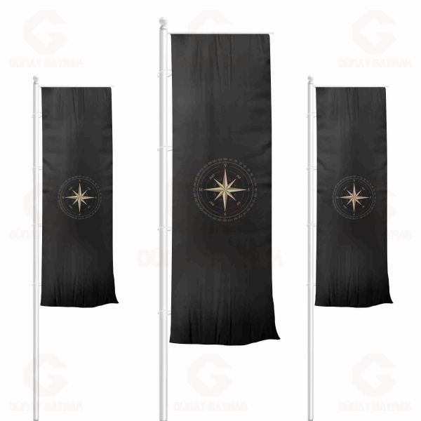 Compass Dikey �ekilen Bayraklar