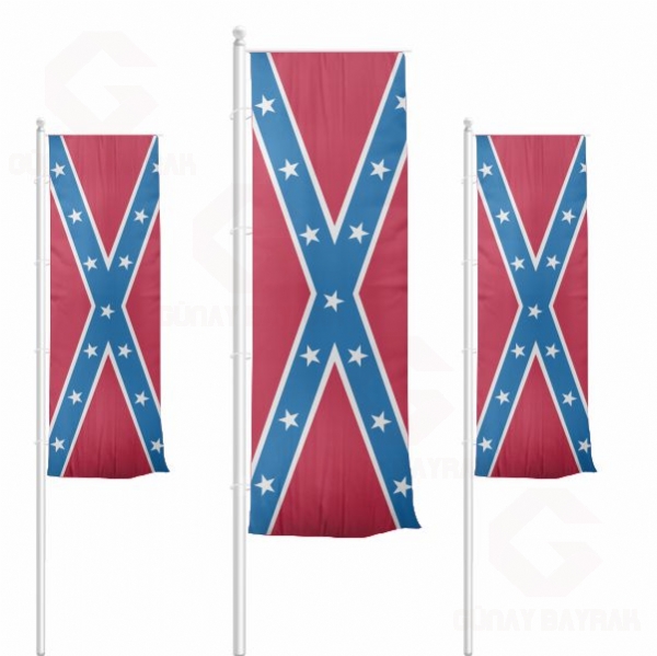 Confederate States Of America Amerika Konfedere Devletleri Dikey ekilen Bayraklar
