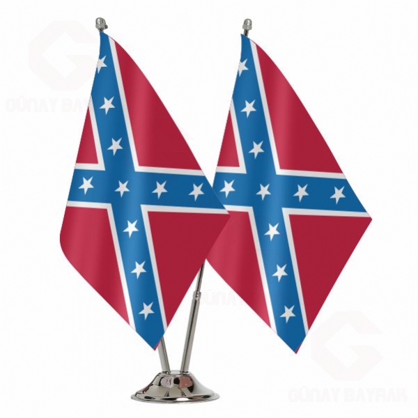 Confederate States Of America Amerika Konfedere Devletleri ikili Masa Bayra