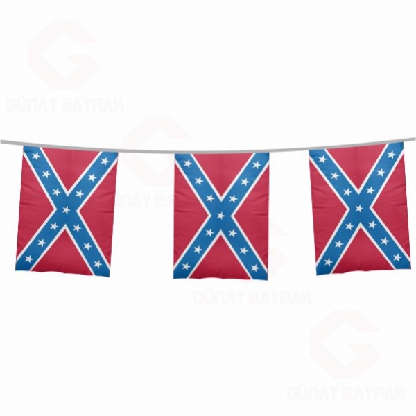 Confederate States Of America Amerika Konfedere Devletleri �pe Dizili Kare Bayraklar
