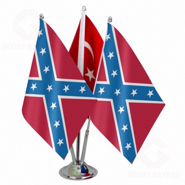 Confederate States Of America Amerika Konfedere Devletleri ��l� Masa Bayra��